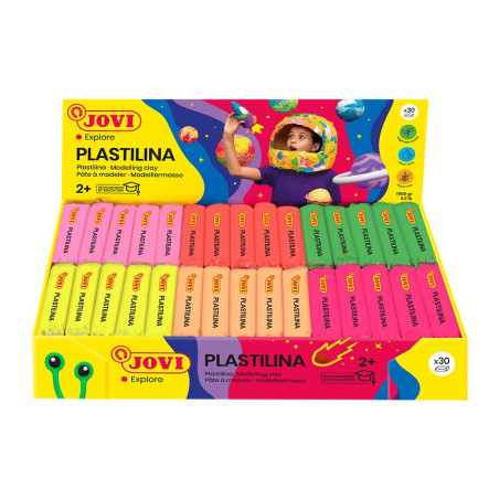 Plastelína 30 x 50 g - 6 neónových barev