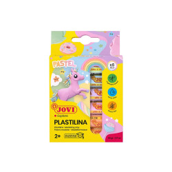 Plastelína 6 x 15 g válečky - pastelové barvy