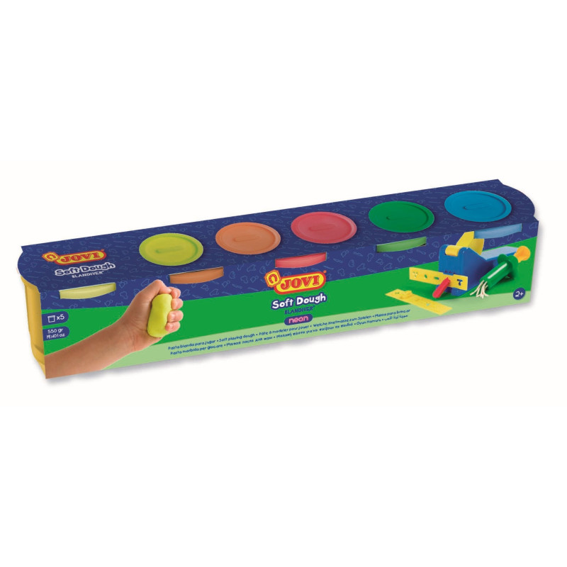 Měkká modelína 5x110g, neonová