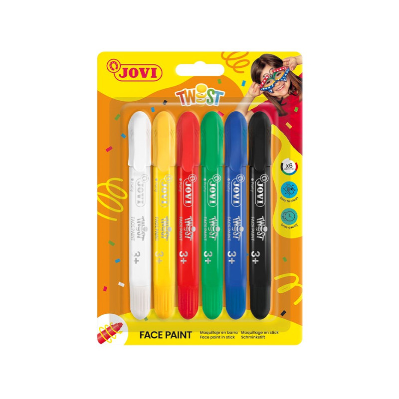 Obličejové barvy Twist - 6 ks