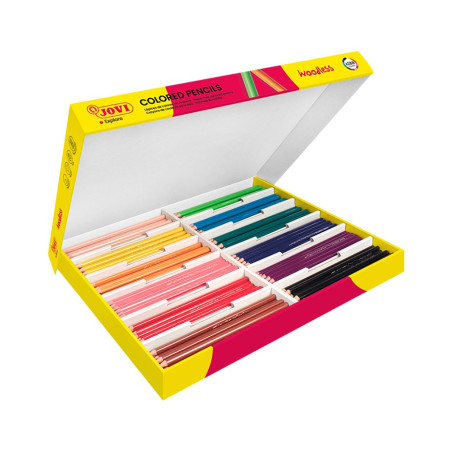 Nedřevěné pastelky trojhranné 288ks 12 barev