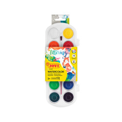 Vodové barvy velké 12 barev + štětec
