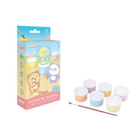 Temperové barvy 5 x 35 ml, štětec