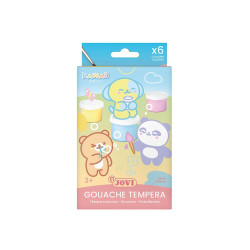 Temperové barvy 5 x 35 ml, štětec