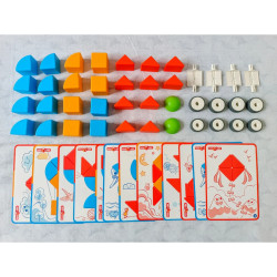 Magicube Tvary Big set 40 dílů, 12 karet, magnetická stavebnice