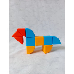 Magicube Tvary Big set 40 dílů, 12 karet, magnetická stavebnice