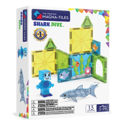 Magnetická stavebnice MAGNA-TILES Potápění se žraloky, 13 dílů