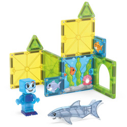 Magnetická stavebnice MAGNA-TILES Potápění se žraloky, 13 dílů