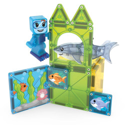 Magnetická stavebnice MAGNA-TILES Potápění se žraloky, 13 dílů