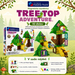 Magnetická stavebnice MAGNA-TILES Dobrodružství v korunách stromů, 42 dílů