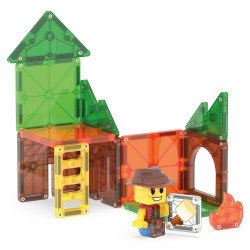Magnetická stavebnice MAGNA-TILES Táboření, 16 dílů