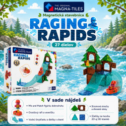 Magnetická stavebnice MAGNA-TILES Peřeje, 27 dílů