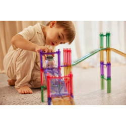Cleverclixx – Magnetická závodní dráha Pastel – 80 ks