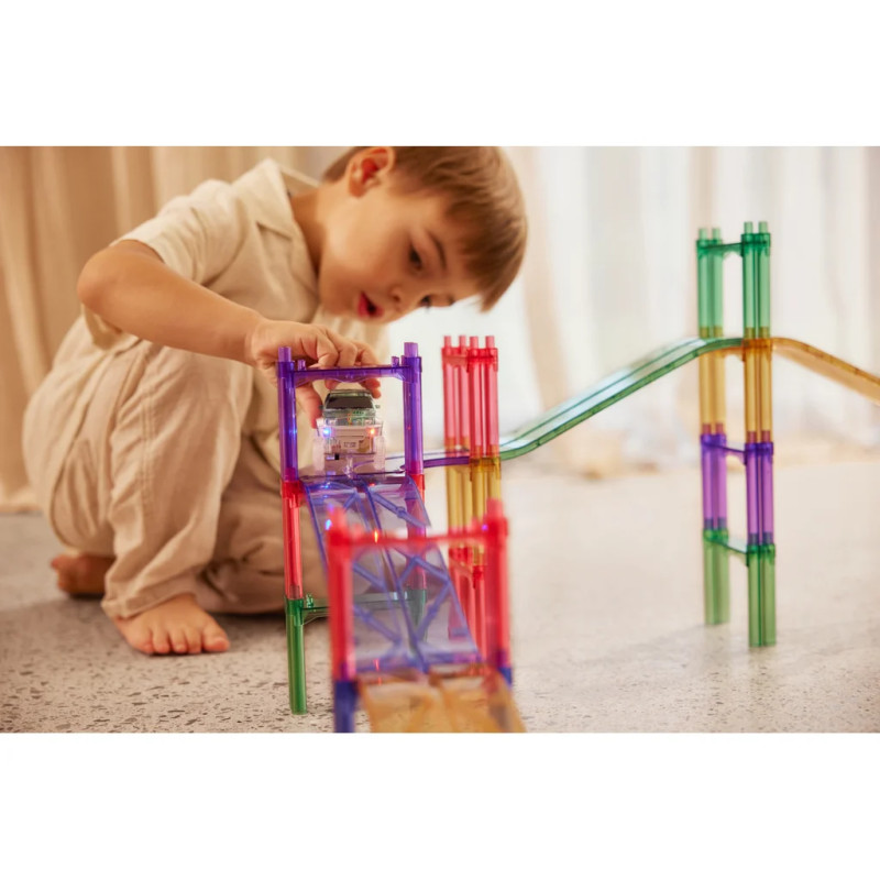 Cleverclixx – Magnetická závodní dráha Pastel – 80 ks