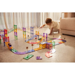 Cleverclixx – Magnetická závodní dráha Pastel – 80 ks