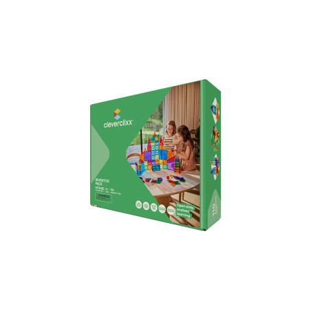 Cleverclixx – Magnetická stavebnice Inventive sada Intense – 110 ks