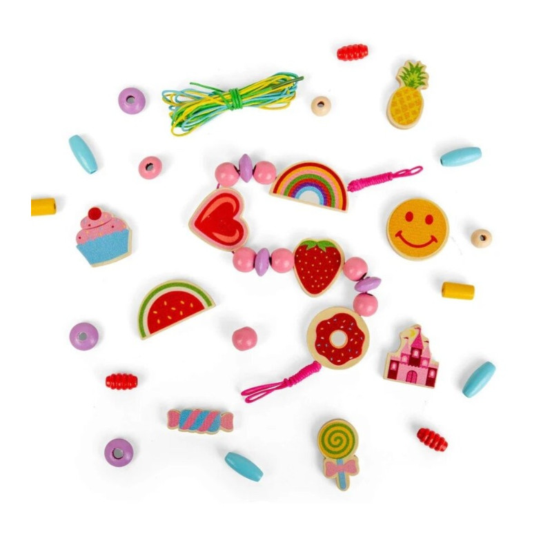 Sada dřevěných korálků Cheerful Charms
