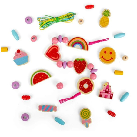 Sada dřevěných korálků Cheerful Charms