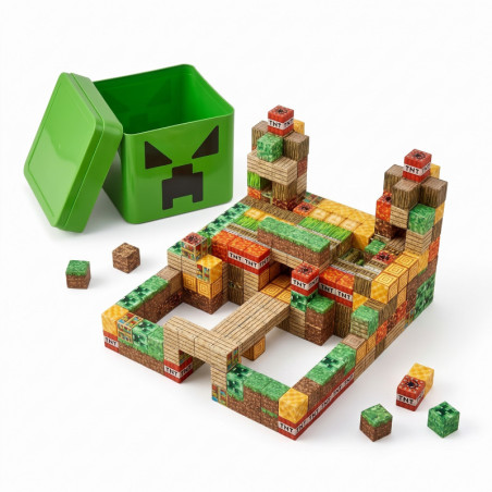 Magnetická stavebnice Minecraft v krabici MAXI Creeper 305ks
