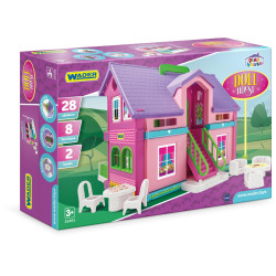 Domeček pro panenky na hraní plast 37x30cm v krabici