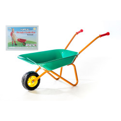 Kolečko plechové velké zelené 78x40x32cm v krabici