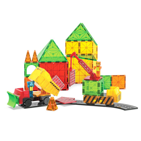 Magna Tiles - Magnetická stavebnice Builder Xl trucks - 50 dílů