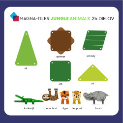 Magnetická stavebnice MAGNA TILES - Jungle 25 dílů