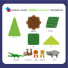 Magnetická stavebnice MAGNA TILES - Jungle 25 dílů