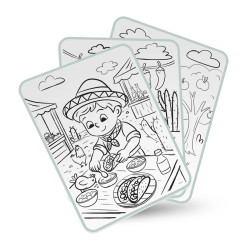 Podsvícený tablet na kreslení Kidywolf Kidydraw Pad - Jídlo světa