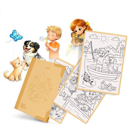 Doplňkové karty Kidywolf Refill Kidydraw Pad - zvířátka