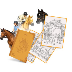 Doplňkové karty Kidywolf Refill Kidydraw Pad - Koně