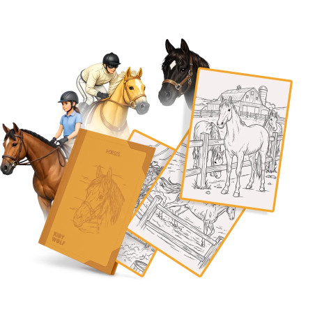 Doplňkové karty Kidywolf Refill Kidydraw Pad - Koně