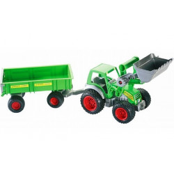 Traktor Farmář s lopatou a přívěsem
